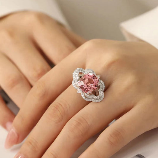 Diamonds Minimalist Geometric Copper Ring For Women Fashion Jewelry Gift For Her Special Occasion Ring New Joy