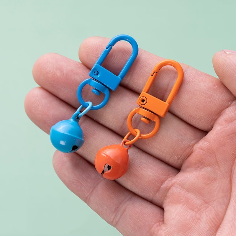 Iron and Copper Bell Keychains Pendants Durable Metal Key Chains Accessories Decorative Charms for Purses Bags