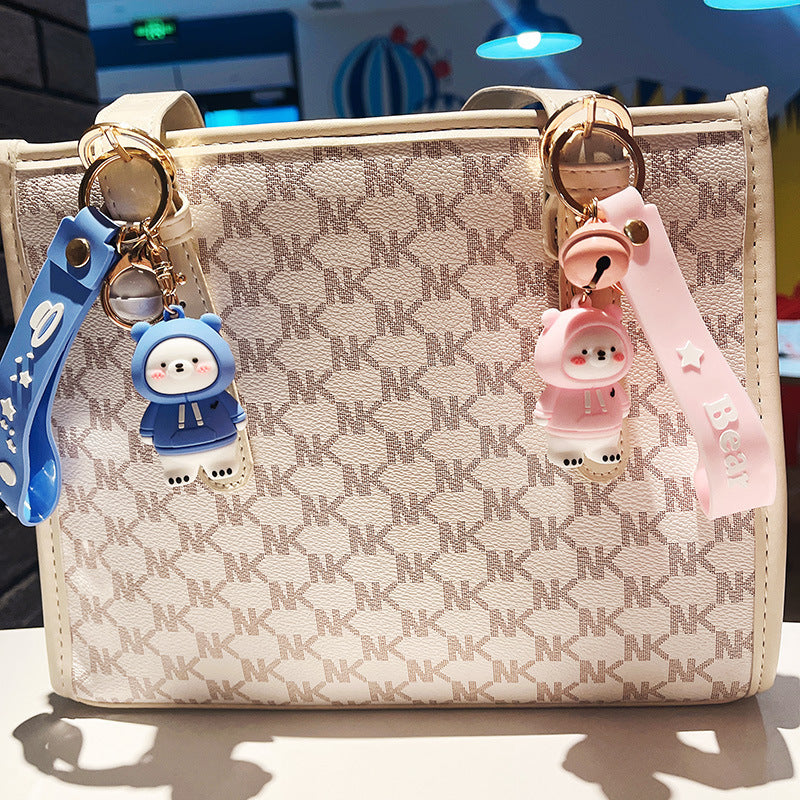 Cute Silicone Bear Keychain Pendant For Bag And Keys