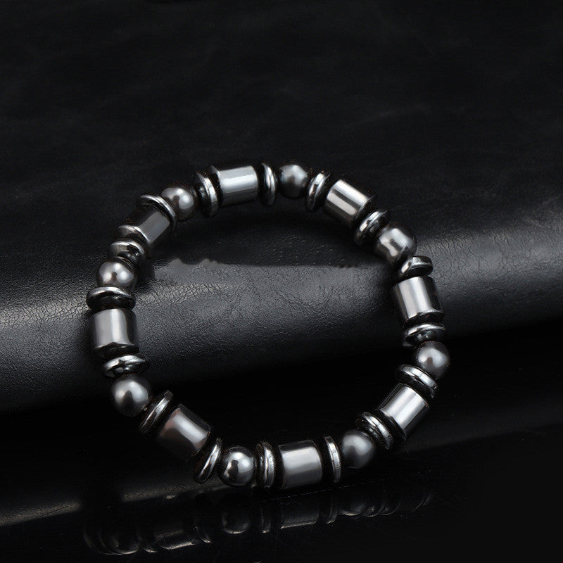 Geometric Black Gallstone Bracelet For Men And Women European Fashion Jewelry Gift Bangle Unisex Geometric Accessory