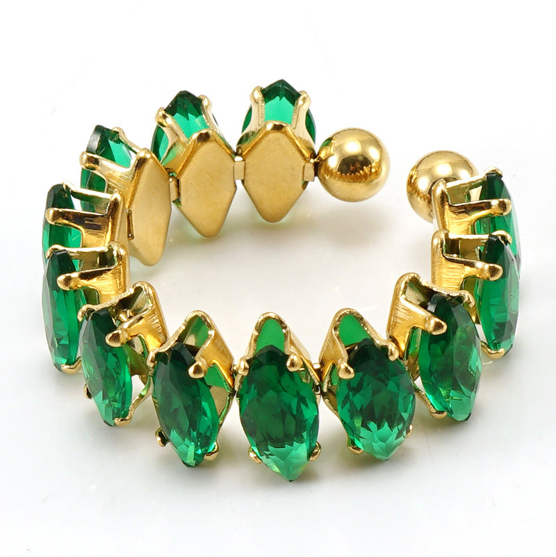 Stainless Steel Diamond Ring For Women Special Interest Design Elegant Jewellery With Brilliant White Diamonds