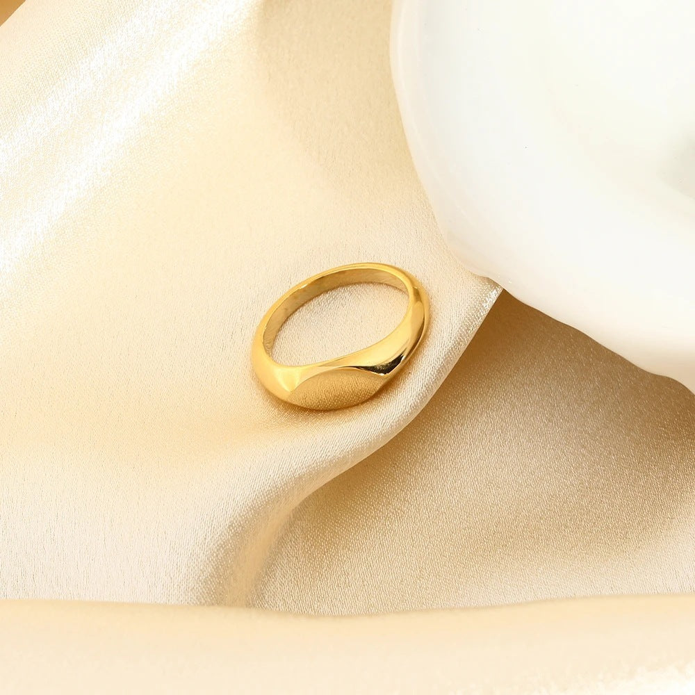 Womens Stainless Steel Gold Plated Geometric Ring Trendy Elegant Fashion Jewelry Gift For Her Jewelry Gift Set