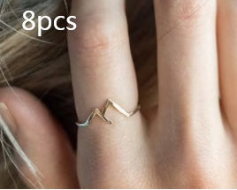 Womens Copper Mountain Ring Strong Metal Textured Design Durable And And Unique Jewelry Band Ring Antibacterial