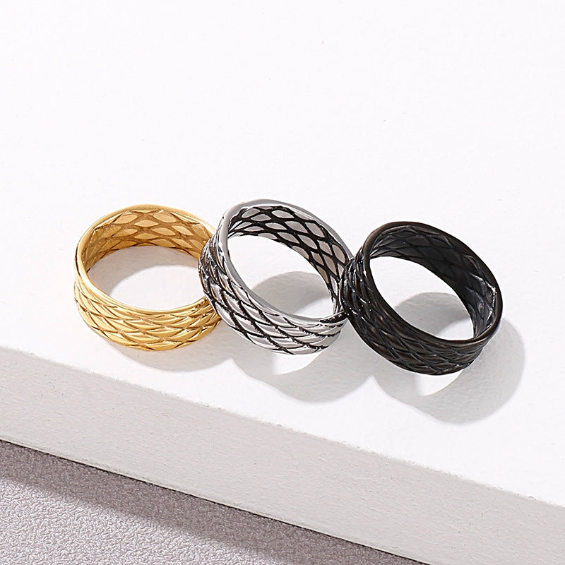 Trendy Titanium Steel Fish Pattern Ring For Women Gift