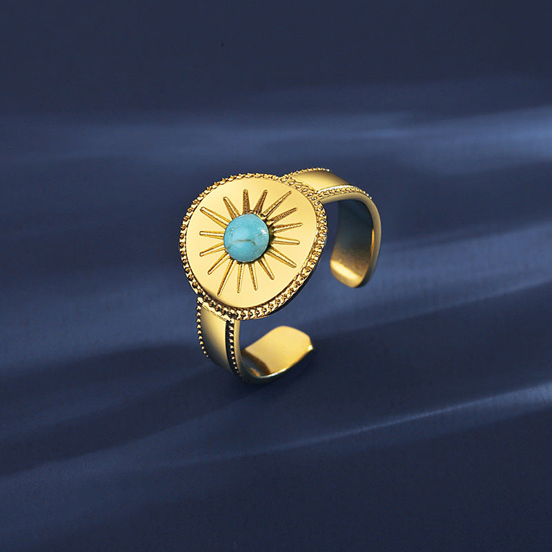 Fashion Ladies Retro Stainless Steel  Adjustable Ring