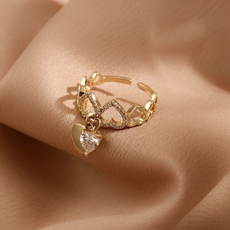 Womens Alloy Fashion Ring European Design Love Ring Shiny Jewelry For Women Girls Everyday Wear Everyday Style