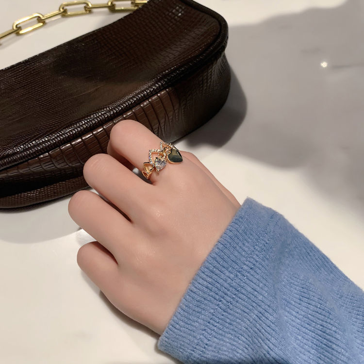 Womens Alloy Fashion Ring European Design Love Ring Shiny Jewelry For Women Girls Everyday Wear Everyday Style