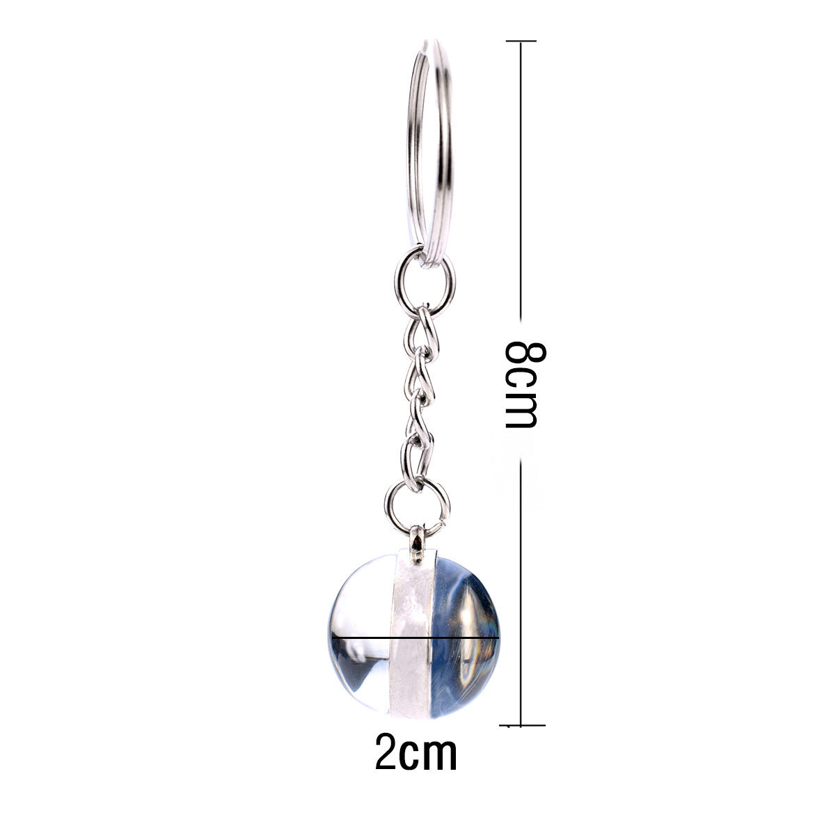 Football Glass Beads Keychain Double Sided Sports Accessory Printing Process Non Luminous Luminous Model Charm