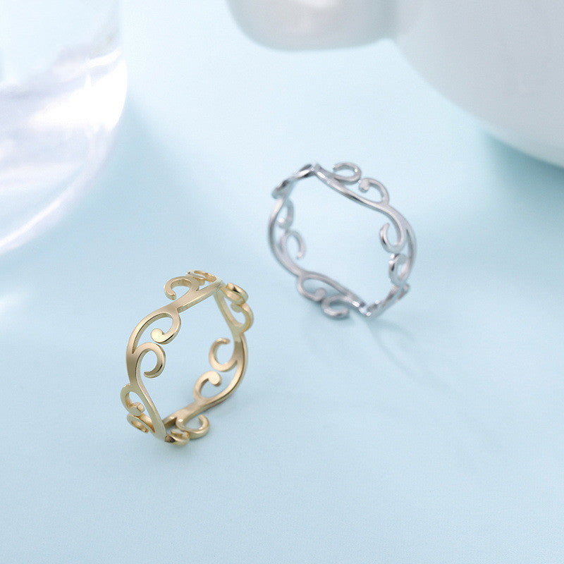 Unisex Titanium Steel Ring Polished U Shaped Band Ring For Men And Women Bohemian Fashion Simple Band Ring Now