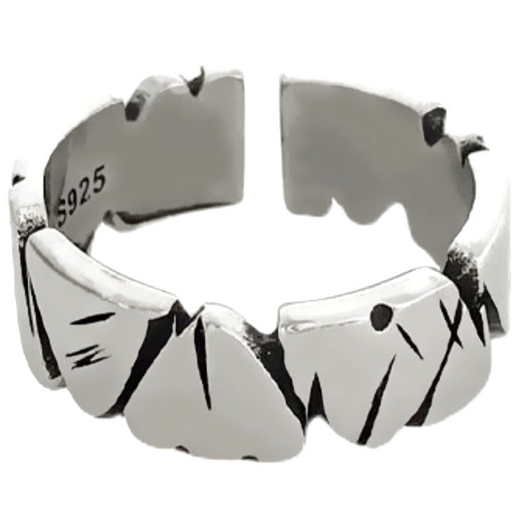 Copper Ring Electroplated Fashion Jewelry For Women Retro Design Ring Accessory Vintage Style Copper Band Jewelry