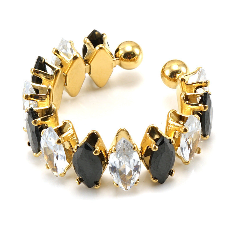 Stainless Steel Diamond Ring For Women Special Interest Design Elegant Jewellery With Brilliant White Diamonds