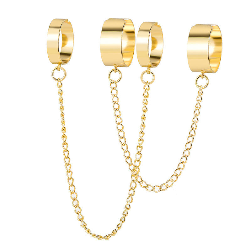 Geometric Knuckle Ring Set Adjustable Opening Alloy Electroplated Silver Gold Rose Gold European Jewelry Piece