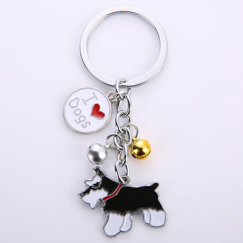 Dog Keyring Metal Pendant Pet Lovers Keyring Decoration Dog Charm For Keys Backpacks Purse Gift Animal Keyring