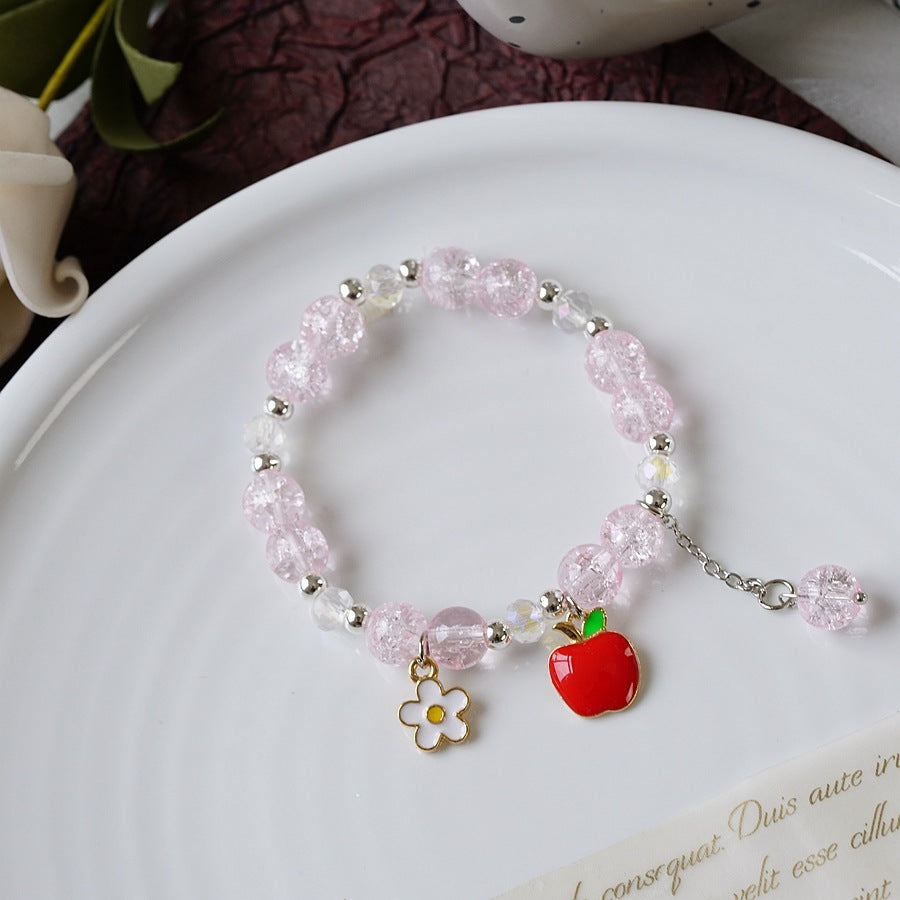 Womens Beaded Bracelet With Pearl Crystal And Alloy Animal Zodiac Charms Cartoon Adjustable Length Cute Charm