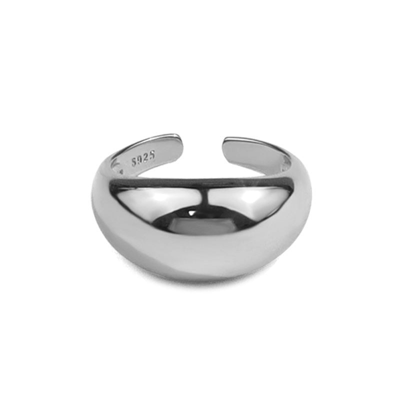 Silver Plated Adjustable Geometric Rings For Women Index Finger Retro Style Everyday Wear Complementing Outfits