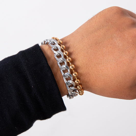 Mens Geometric Bracelet Iron Aluminum Hip Hop Streetwear Fashion Jewelry Gift For Men And Boys Cool Design Now