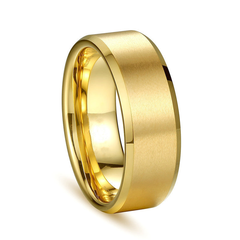 Mens Stainless Steel Ring Simple Glossy Smooth Round Geometric Design Band Birthday Gift Holiday Birthday Gift