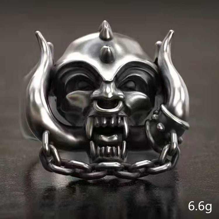 Skull Geometric Ring For Men Women Zinc Alloy Unisex