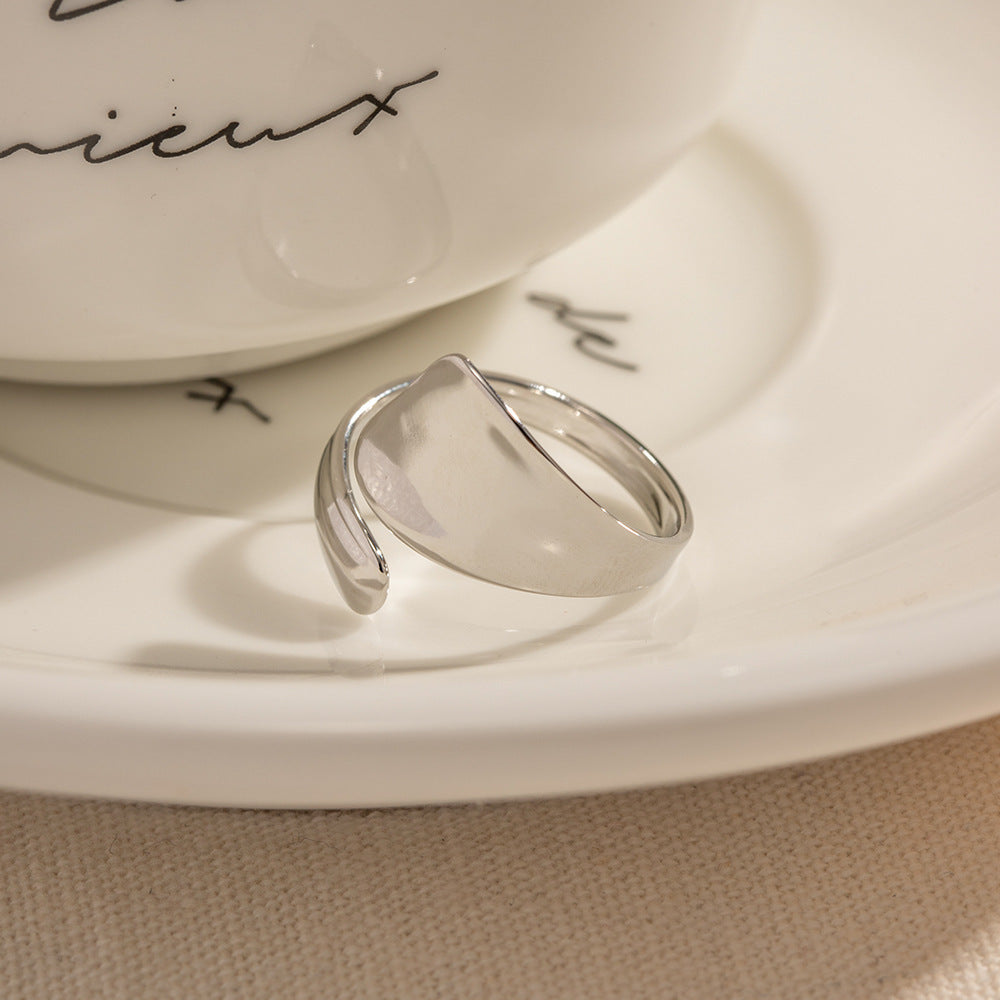 Women Open Ring Irregular Shaped Stainless Steel Fashion Jewelry For Everyday Wear Trendy Unique Durable Personalized