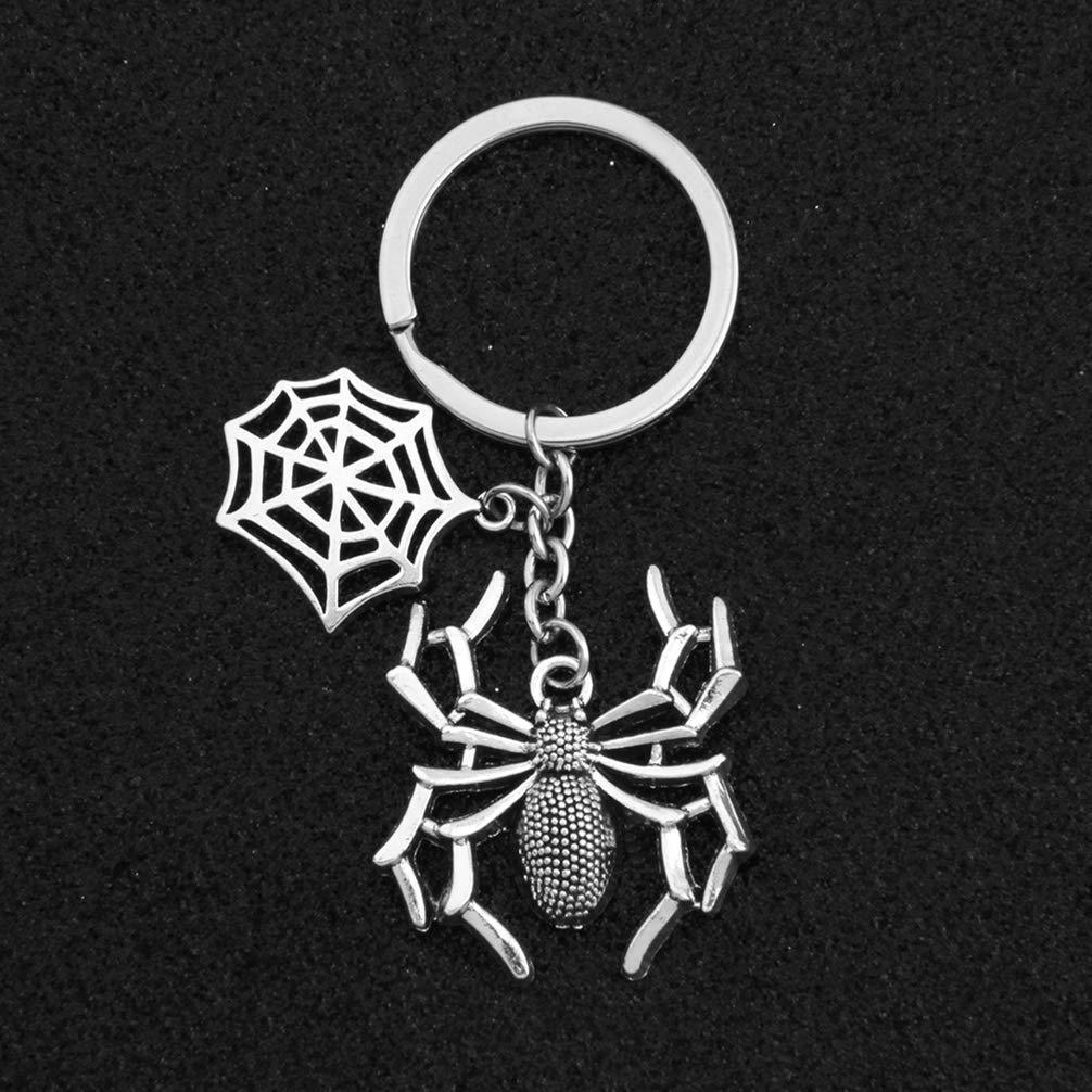 Metal Spider Web Key Chain Vintage Gothic Pendant Key Ring For Bags Purses Backpacks Unique Spiderweb Keychain