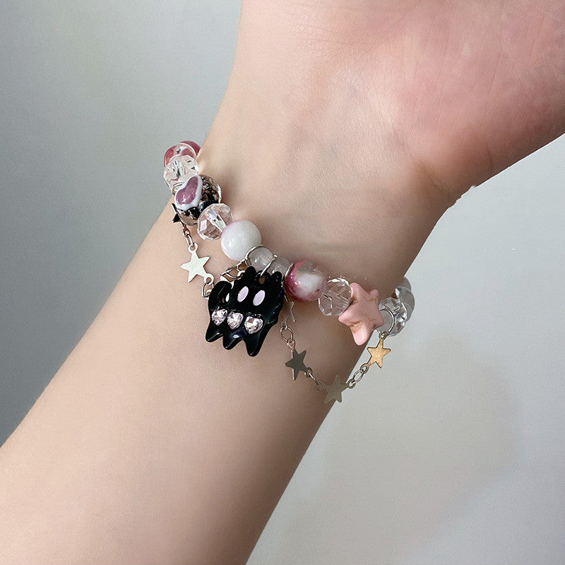 Diamond Cat Shaped Bracelet Handmade Jewelry Cat Design