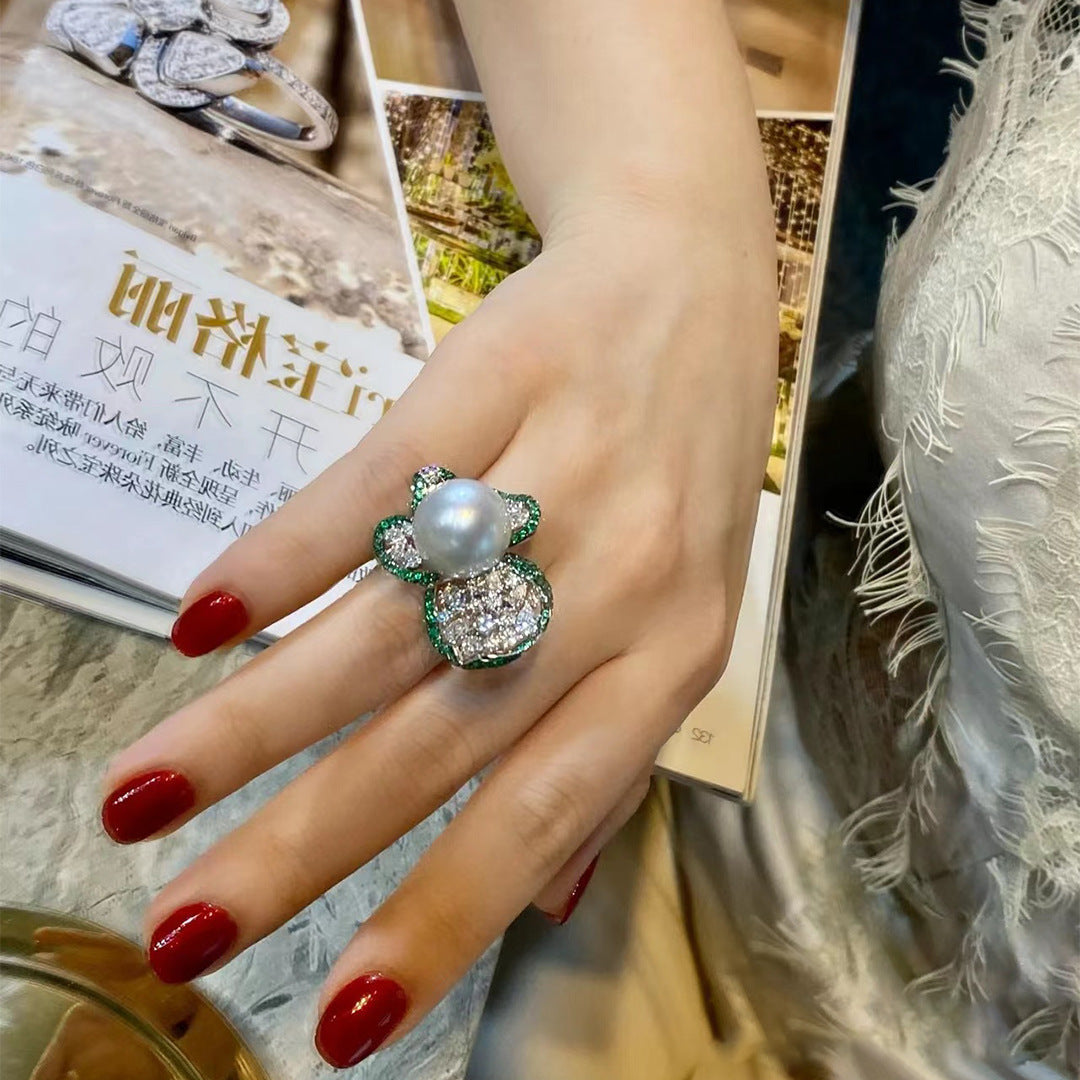 Women's Colorful Petal Ring