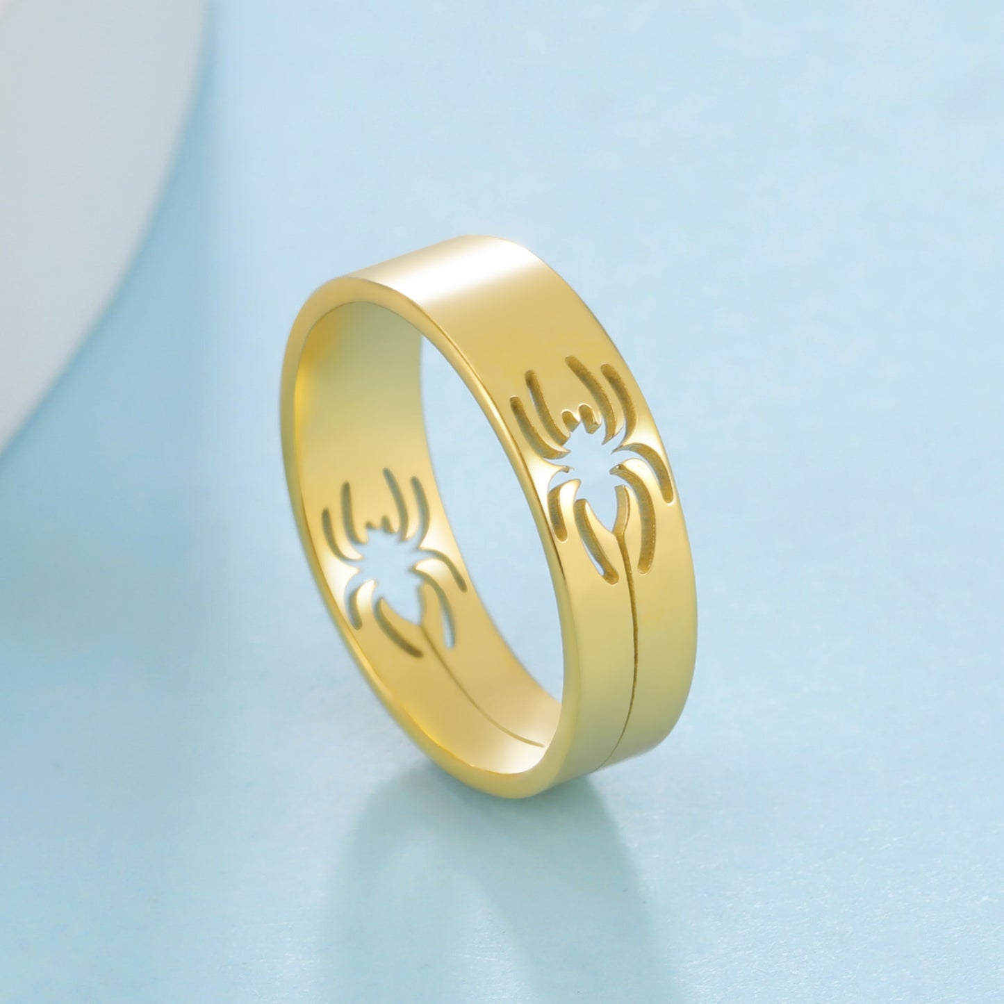 Unisex Spider Ring Stainless Steel Band Electroplated Finish Statement Rings For Men And Women Fashion Jewelry