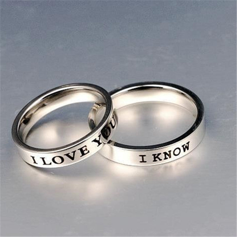 Titanium Steel Couple Rings Set Geometric Band Design For Him And Her Promise Wedding Engagement Couples Daily