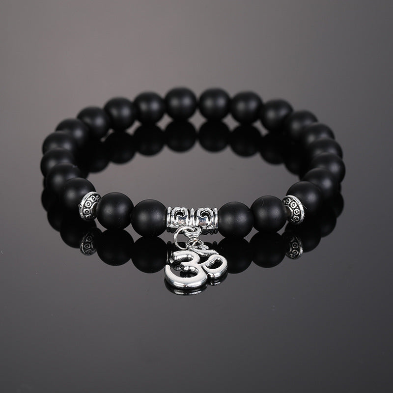Men Bracelet Volcanic Stone White Turquoise Beads With Alloy Accent Fashion Accessory Casual Everyday Style For Men