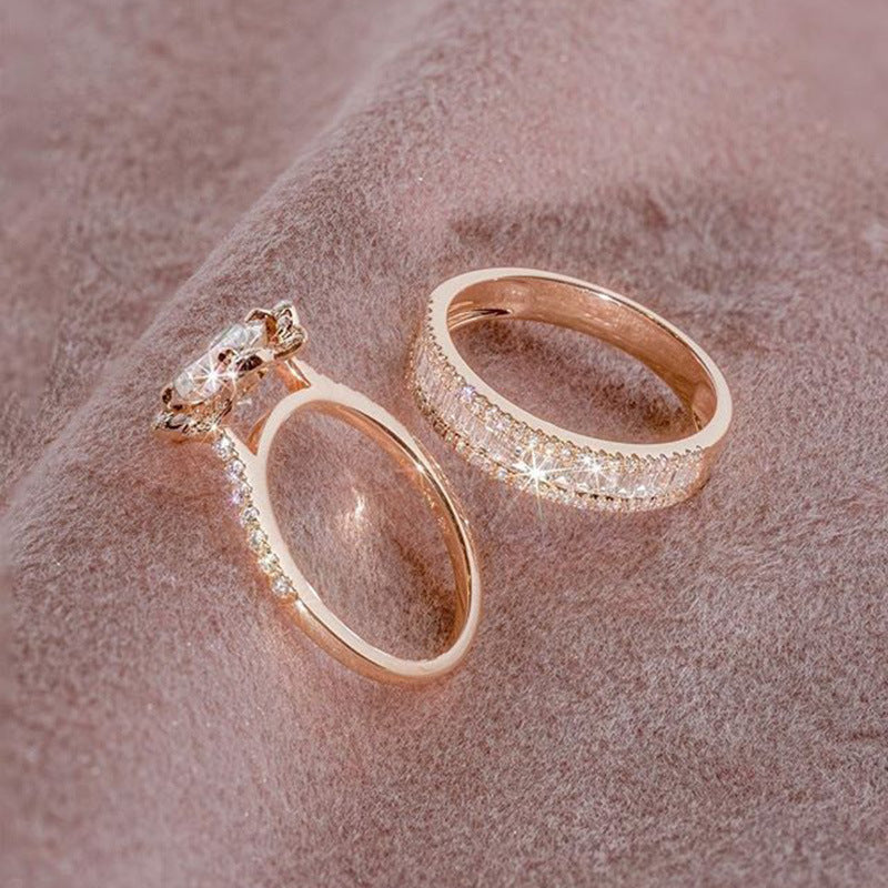 New Style Hot Selling Rose Gold Flower Fashion Ring