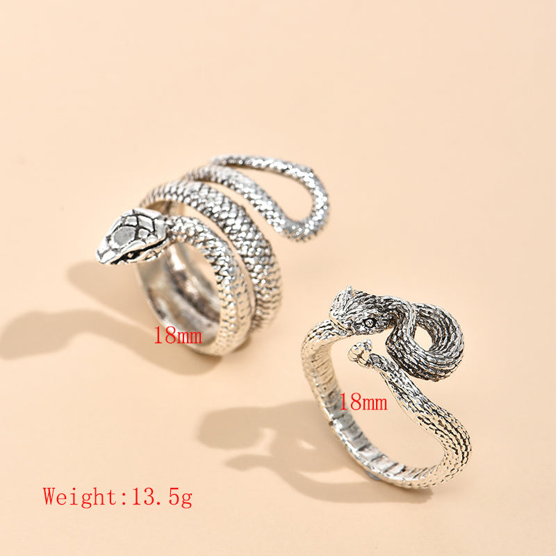 Vintage Geometry Ring Set For Women And Girls Zinc Alloy Rings All Match Sophisticated Everyday Wear Jewelry Gift Idea Chic