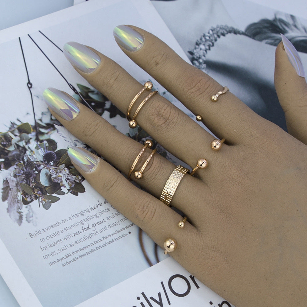 Womens Alloy Ring Set Stacking Rings for Everyday Wear