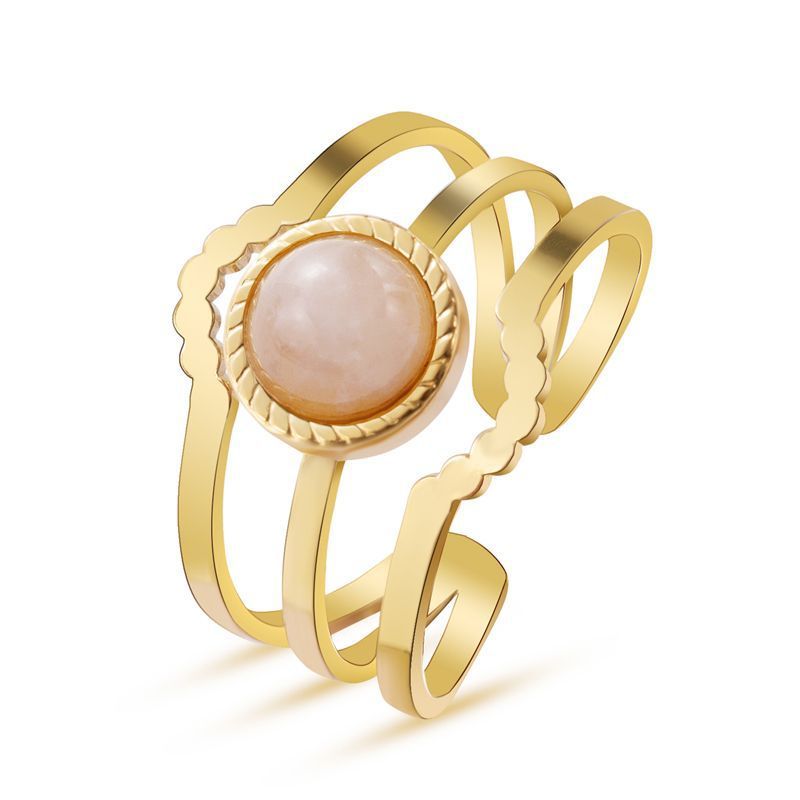 Natural Titanium Steel Ring Does Not Fade Emerald