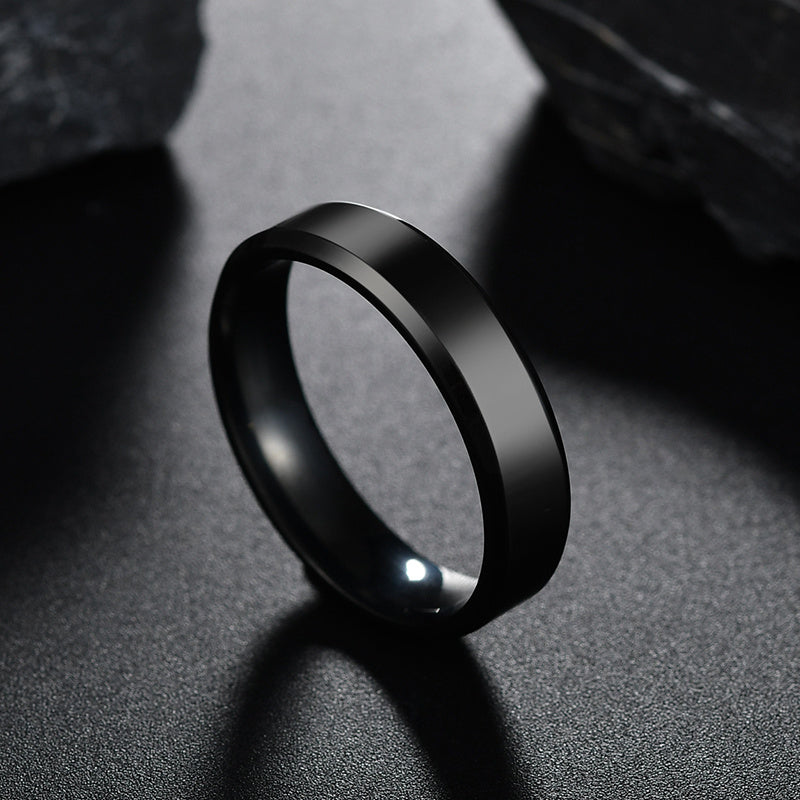 Mens Stainless Steel Ring Geometric Design Fashion Jewelry Band For Him Durable Accessory Mens Ring Gift Steel