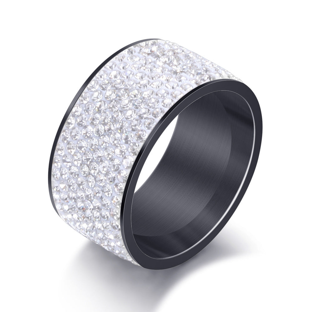 Mens Titanium Steel Diamond Ring Electroplated Durable Modern Jewelry For Everyday Wear Plus Special Occasions