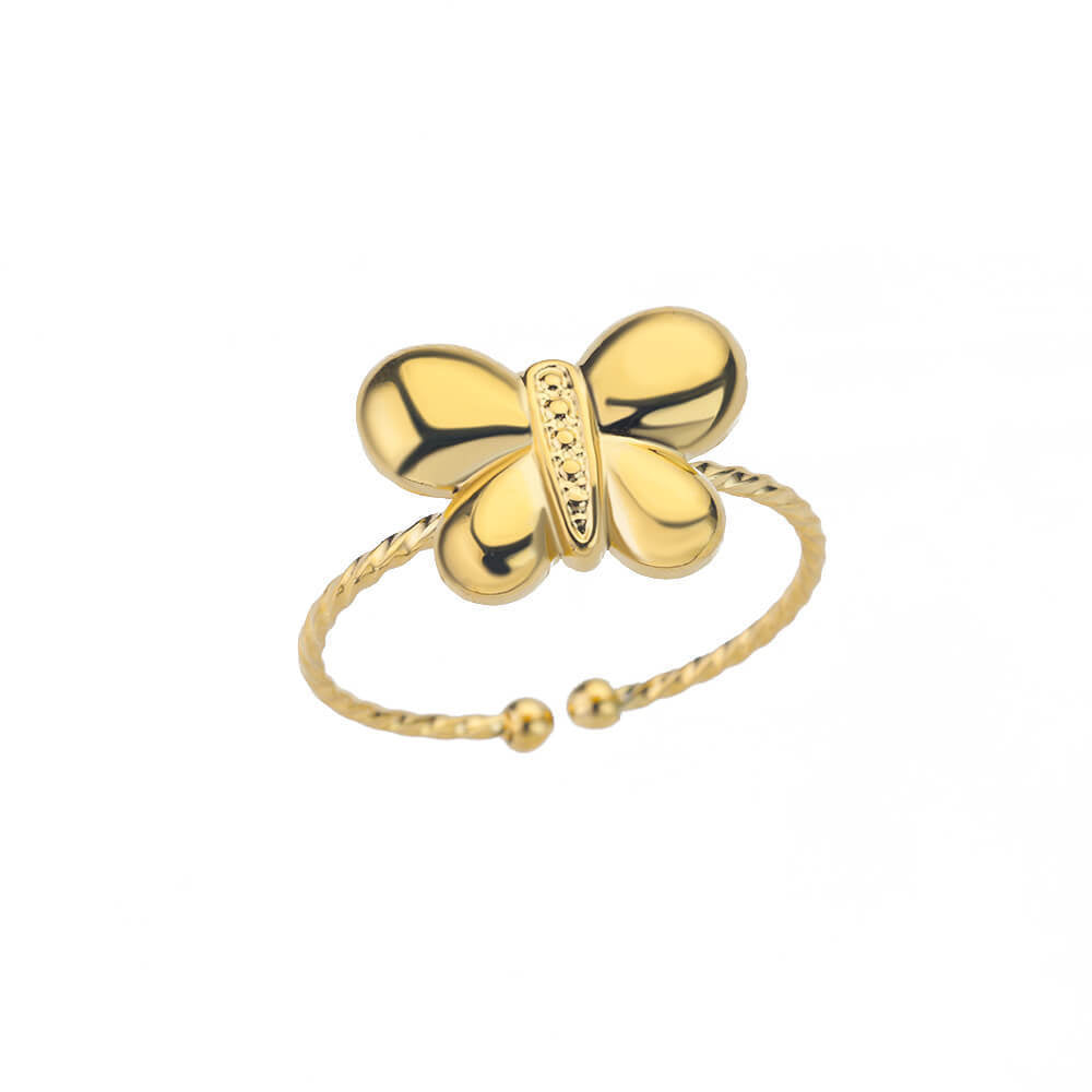 Womens Stainless Steel Ring Adjustable Geometric Open Ring Round Electroplated Jewelry for Women Everyday Wears