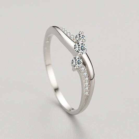 Womens S925 Silver Ring Geometric Diamond Cut Gold Plated With Artificial Gemstones And Semi Precious Stones US