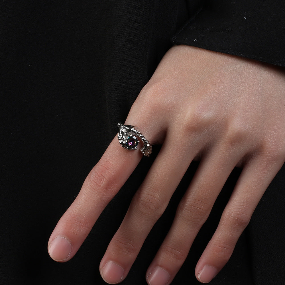 Womens Adjustable Diamond Inlaid Ring Hip Hop Style Gold Plated U Shaped Niche Design Unique Statement Ring For Fashion