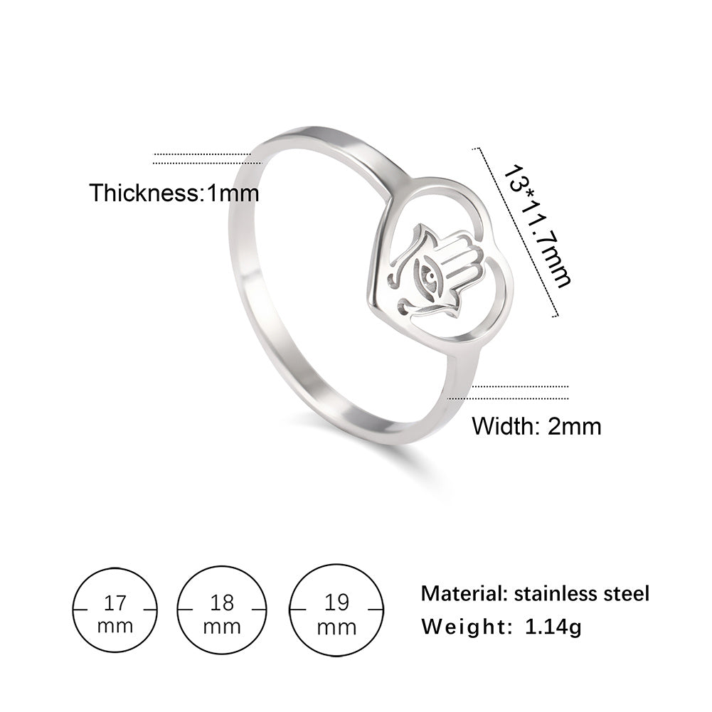 Geometric Titanium Ring For Women And Men Polished Band Cartoon Shape Fashion Jewelry Gift Sizes 17 18 19 20mm