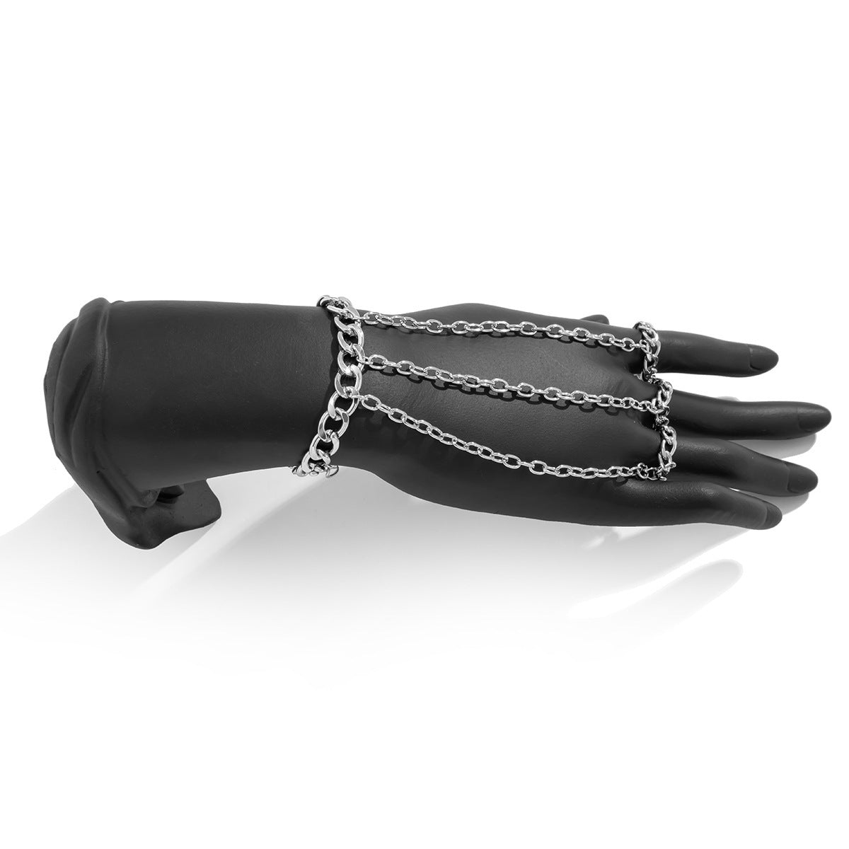 Mens Iron Geometric Bracelet Metal Chain Hip Hop Style Geometric Design Accessory For Men For Daily Wear Style