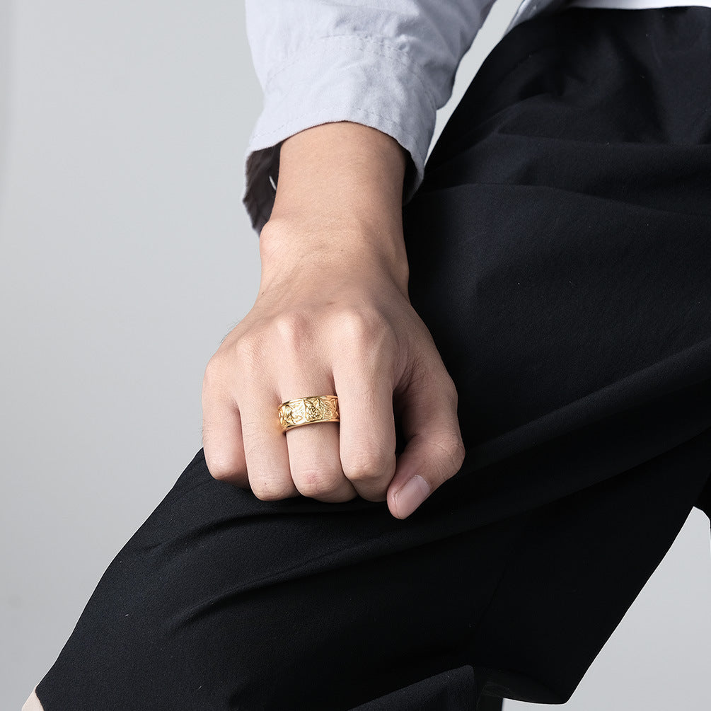 Celtic Tie Titanium Ring For Women Steel Gold Black Sizes 7 8 9 10 11 12 Fashion Accessory Elegant Style Piece