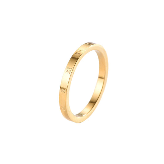 Stainless Steel Index Finger Ring Geometric Niche Design Korean Style Electroplated Fashion Accessory Standouts