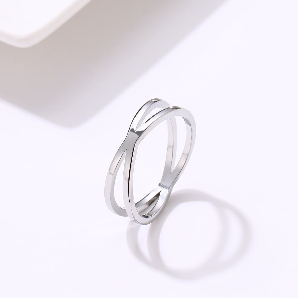 Womens Stainless Steel Cross Ring Bohemian Vintage Band Wedding Jewelry Gold Silver Tone Design Statement Ring