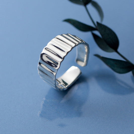 Japanese Korean Style Silver Ring For Women S925 Adjustable