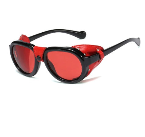 Aviator Style Sunglasses With Retro Rivet Design And UV Protection PC Lenses For Round Oval And Long Faces Pro