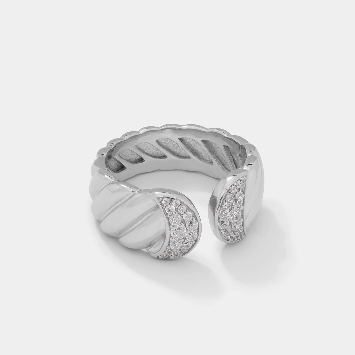 Women Adjustable Copper Ring Retro Style Round Jewelry