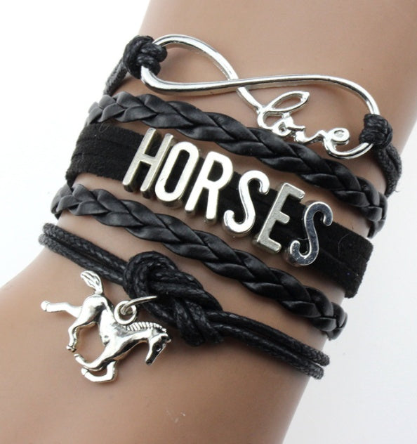 Womens Braided Leather Bracelet Handmade Multilayer Alloy Charm Adjustable Fashion Accessory Elegant Design For Women