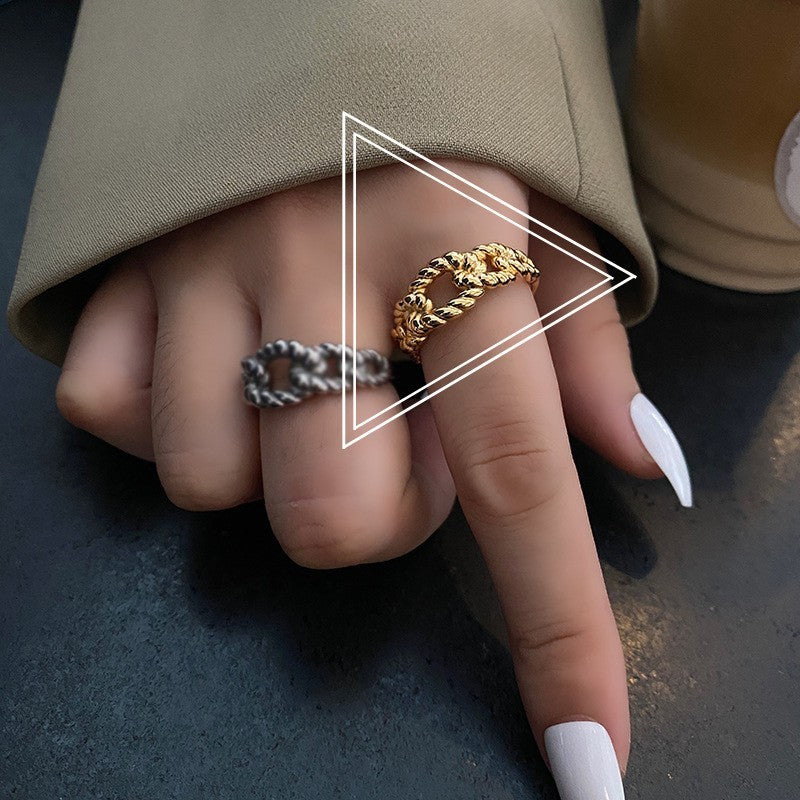 Womens Adjustable Ring Gold Hollow Silver Plated Geometric Ring Elegant Design Fashion Jewelry European American Style