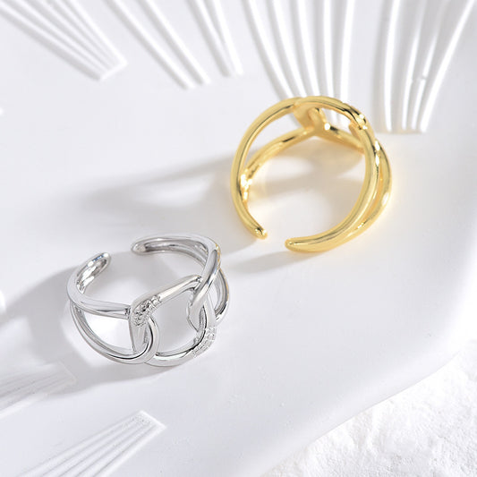 Devil Eye Ring Adjustable Opening Fashion Ring Copper Electroplated For Men And Women Unisex Gothic Jewelry Daily