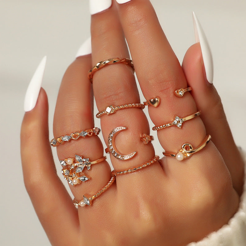 Star Ring Set For Women Knuckle Rings Pack Stackable Trendy Jewelry Gift For Girls Teens Perfect Gift For Her Style